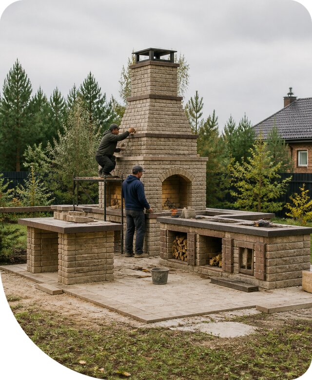 Профессиональный монтаж барбекю комплекса под ключ в Октябрьском